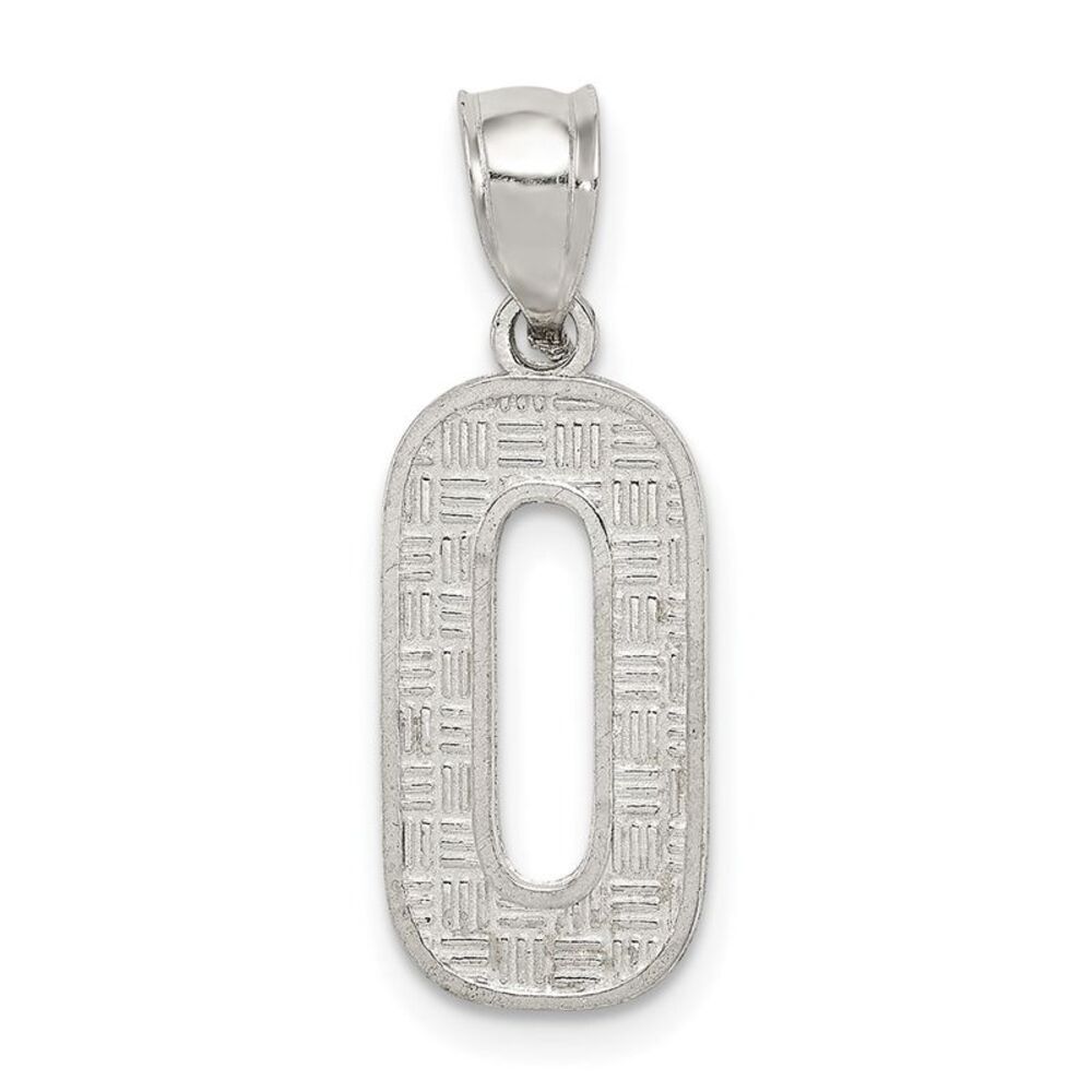 Sterling Silver, Sami Collection, Textured Block Initial O Pendant